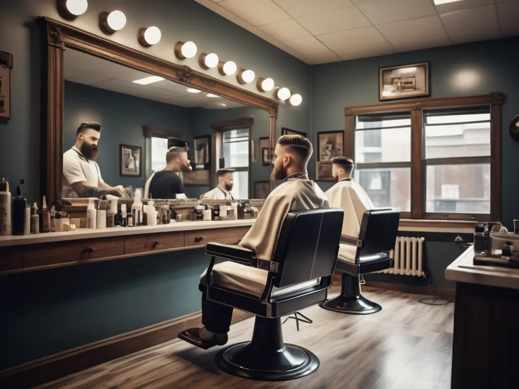 Barber at work