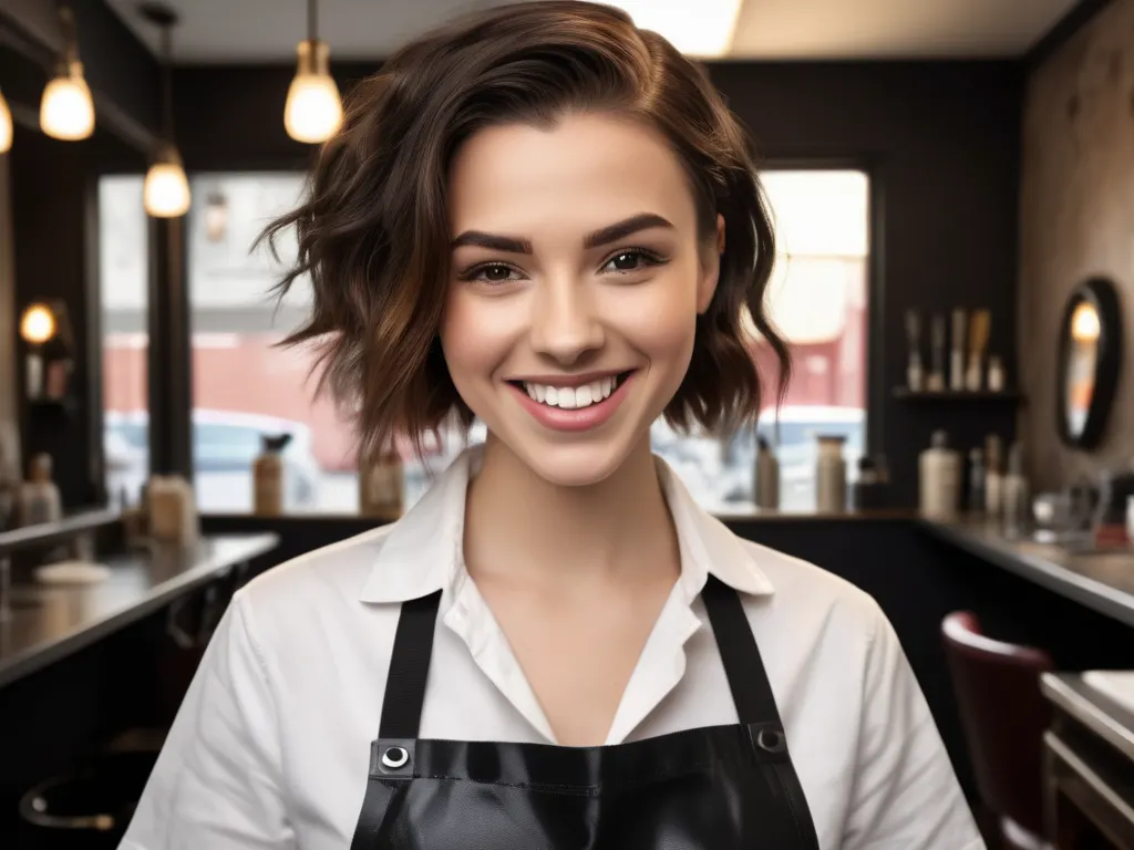 Woman with scissors