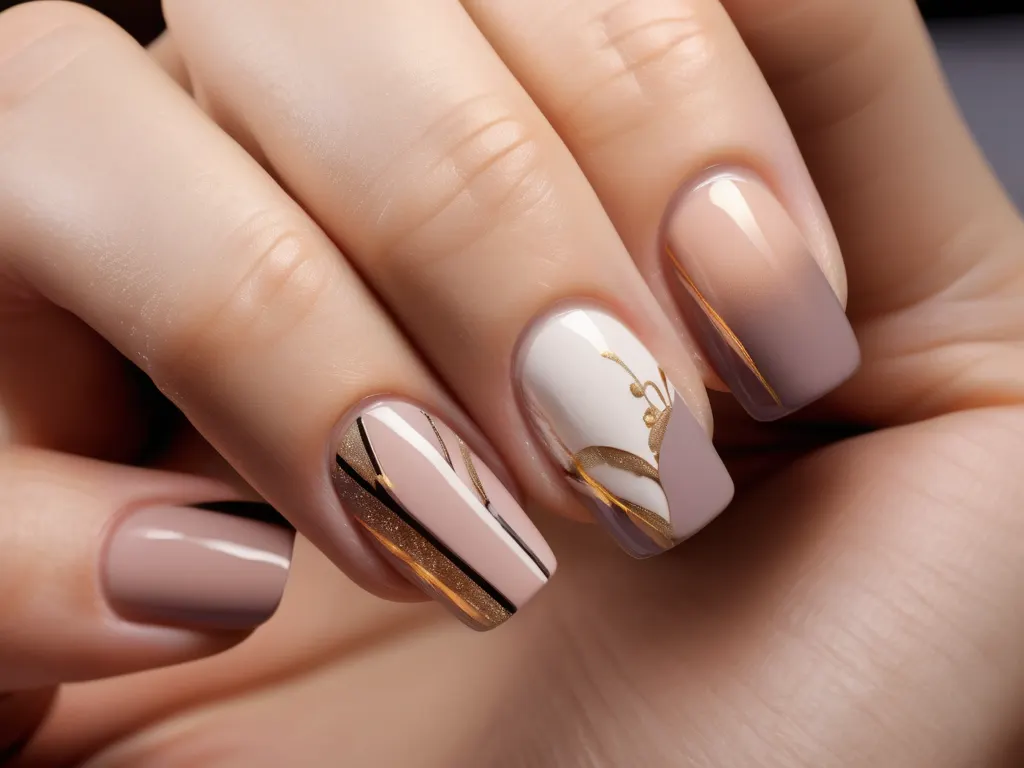 Elegant hand with nail art