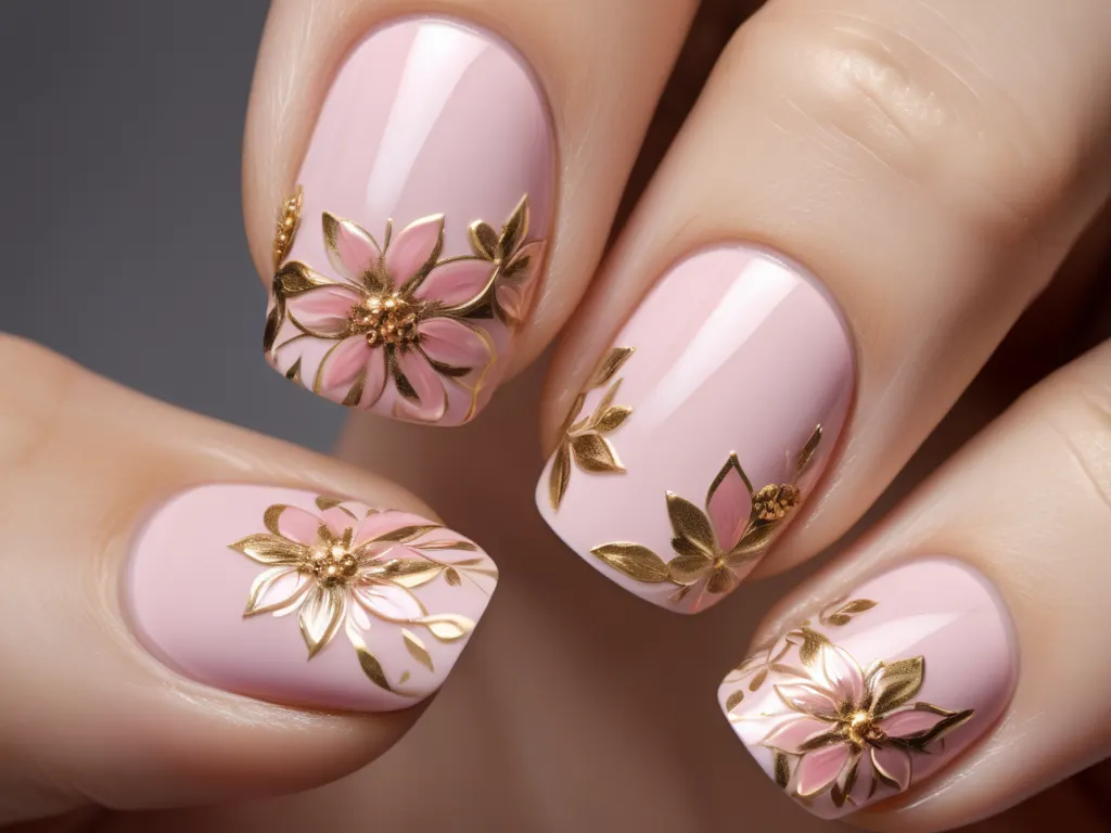 Nail art close-up