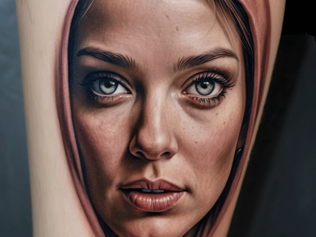 Realistic portrait tattoo