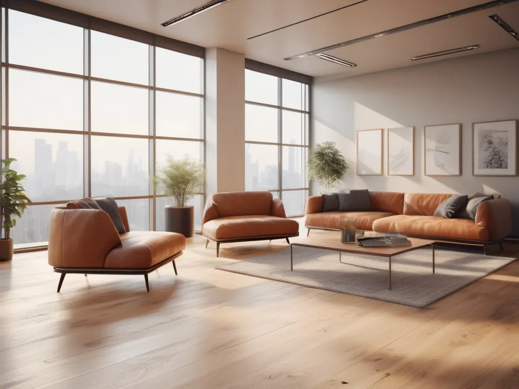 Modern office lounge area