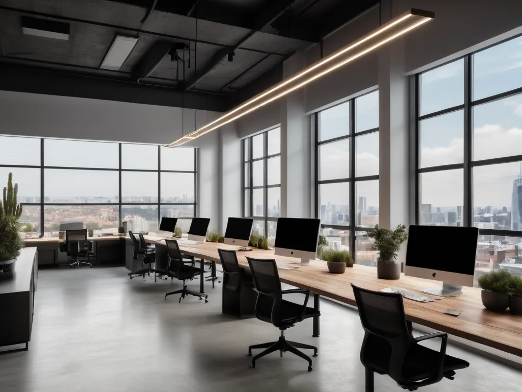 Communal workspace with natural light