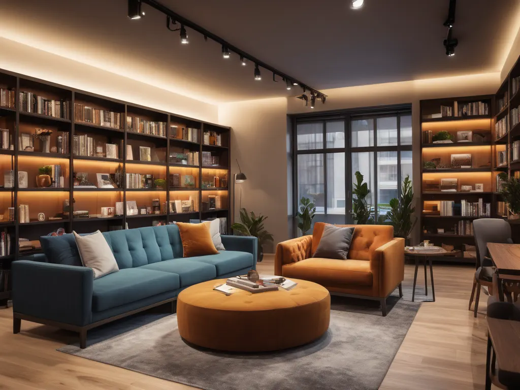 Cozy coworking lounge