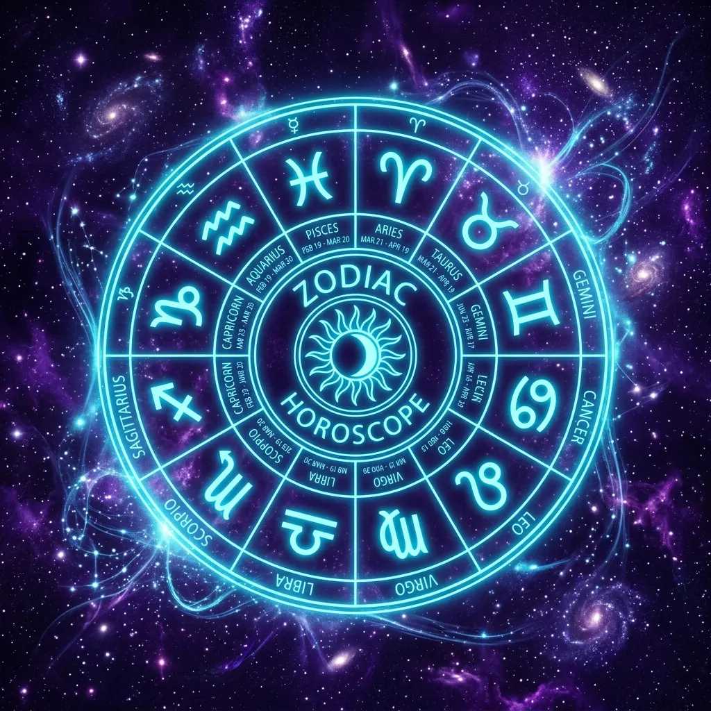 Glowing Astrology Wheel