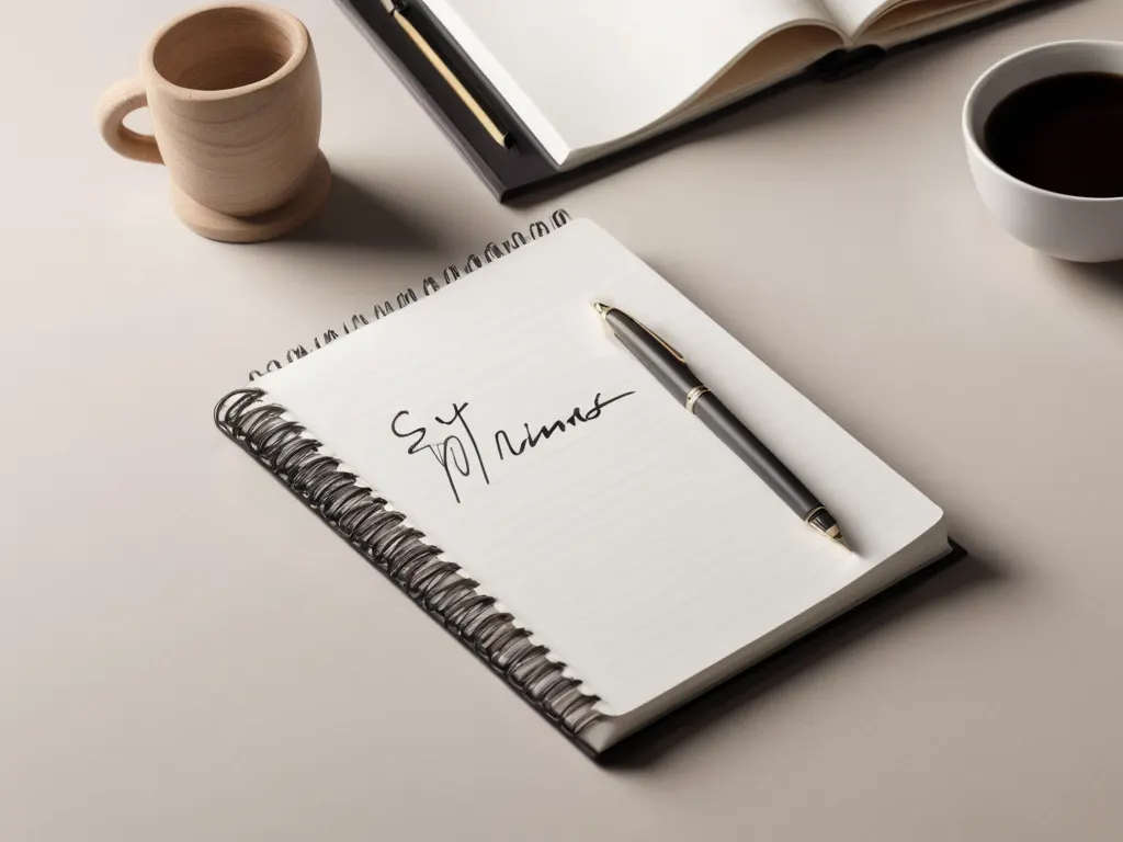 A Pen with Notebook - Design Mockup