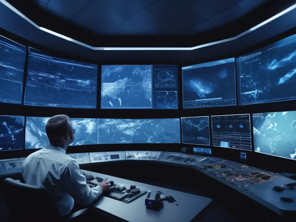 Mission control room celebrating success