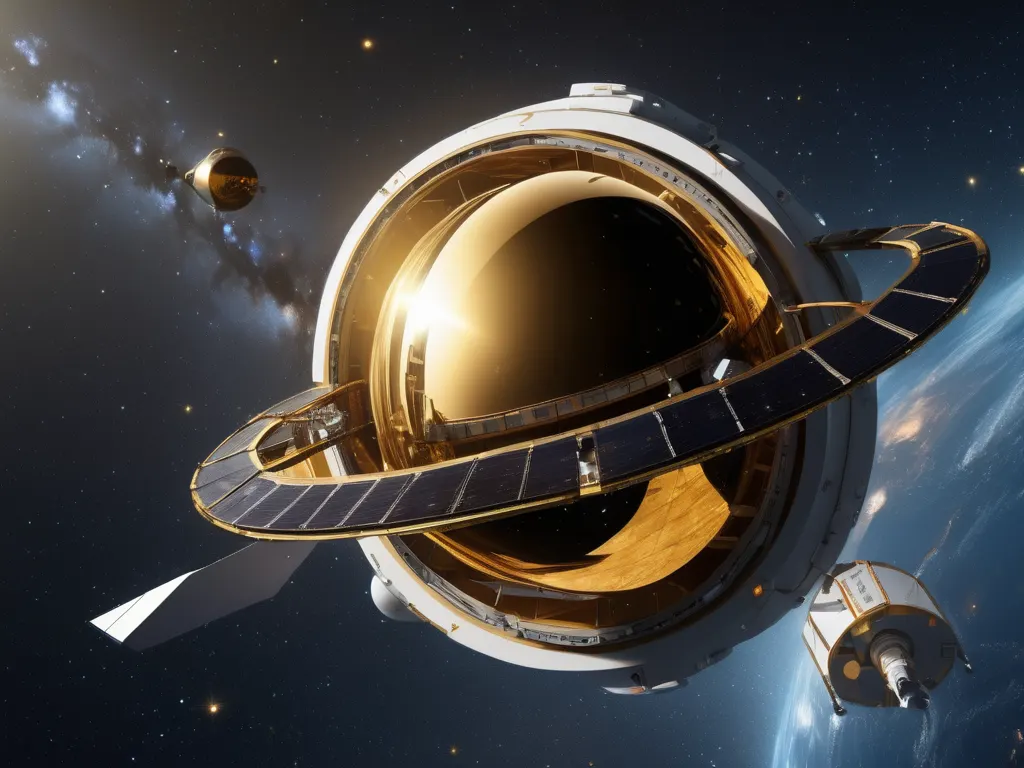 Space telescope in orbit