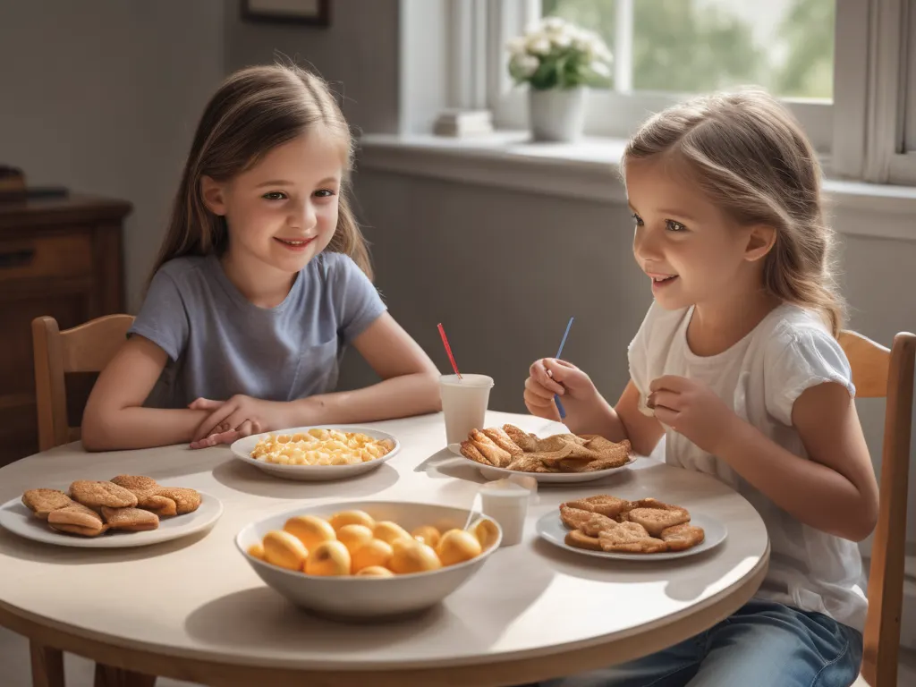 Children at snack time