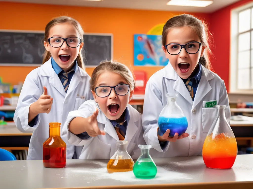 Children doing science experiment