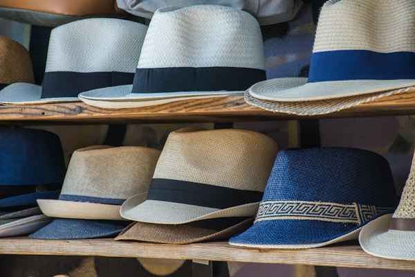 Checkered Knit Bucket Hat