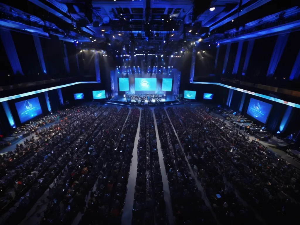 Conference crowd