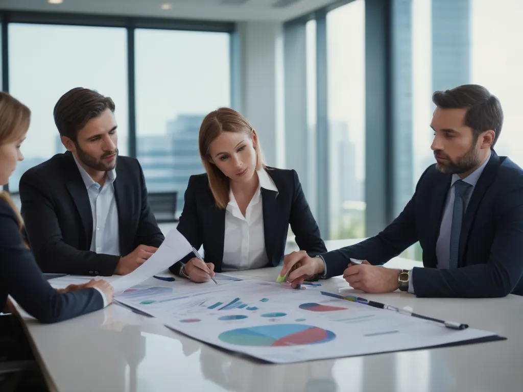 Financial team meeting