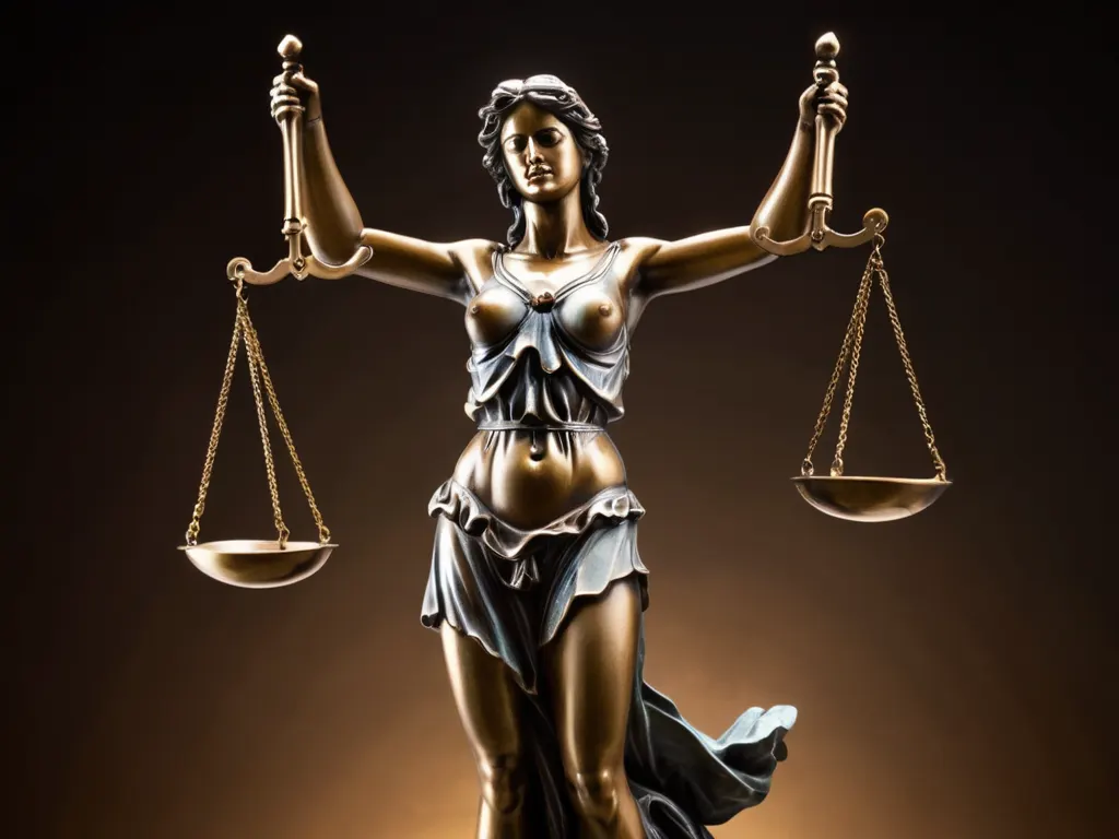 Lady Justice statue representing criminal defense
