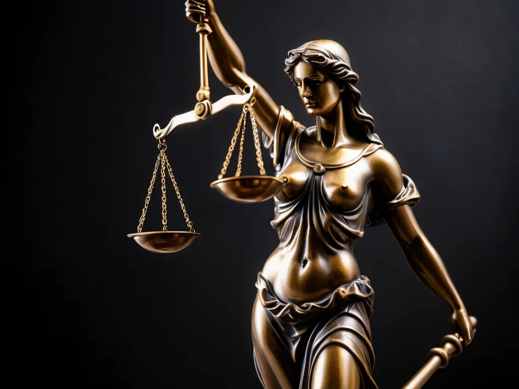 Lady Justice statue representing criminal proceedings