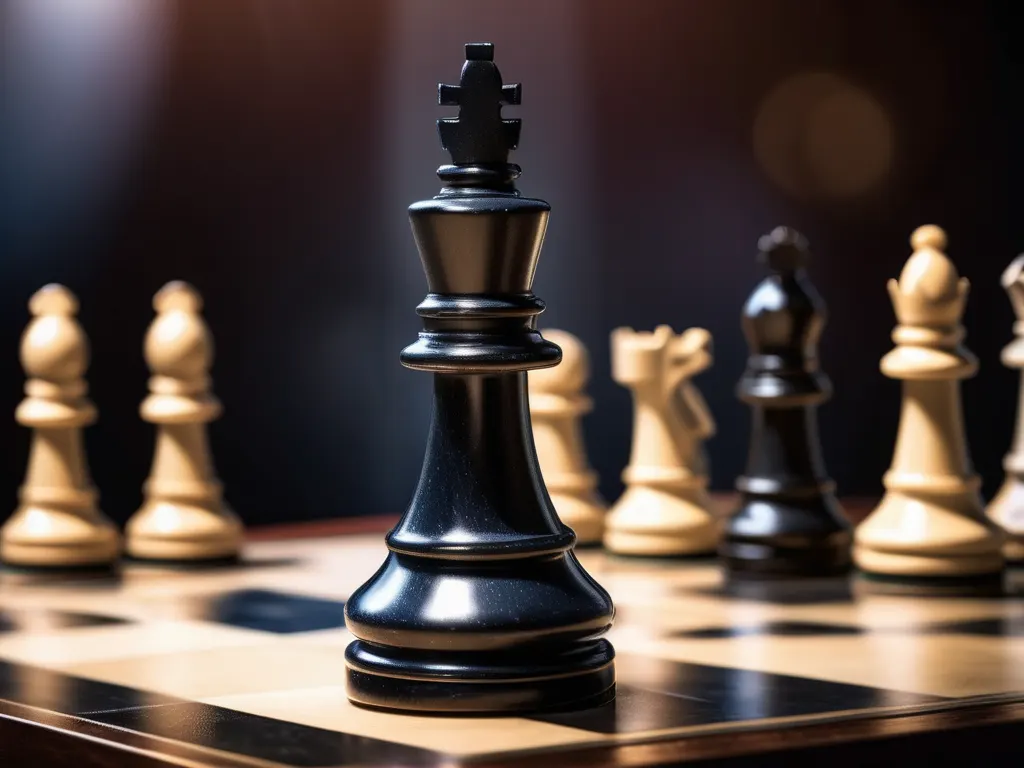 Chess bishop piece at tournament finals