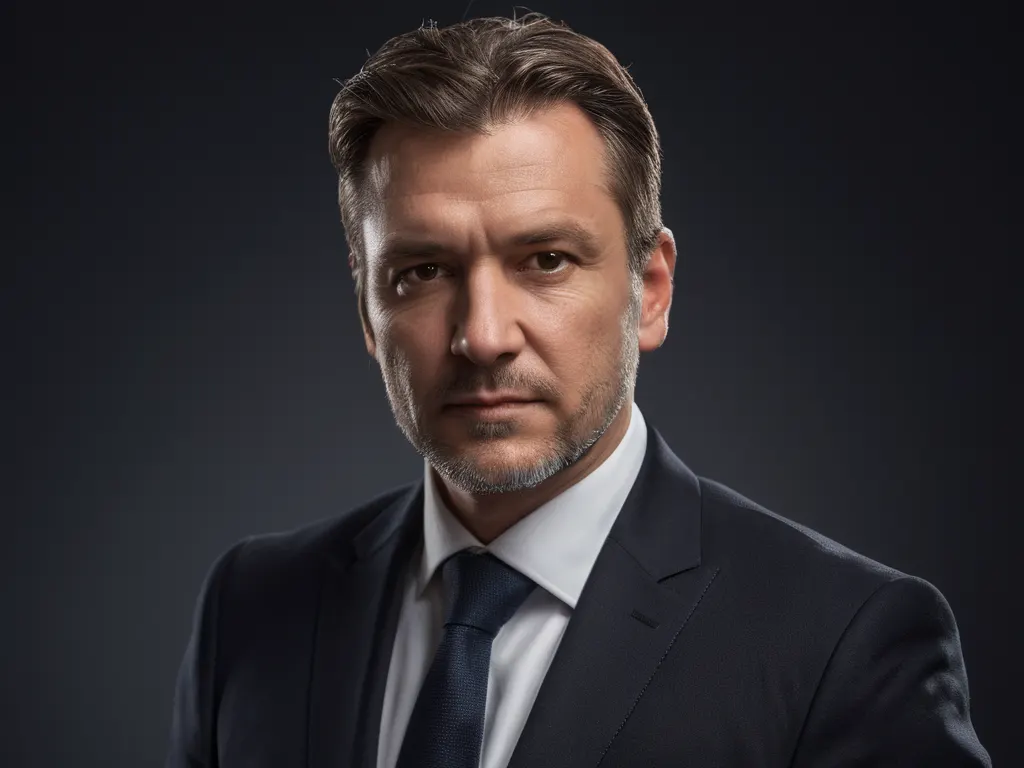 Professional portrait of male chess coach