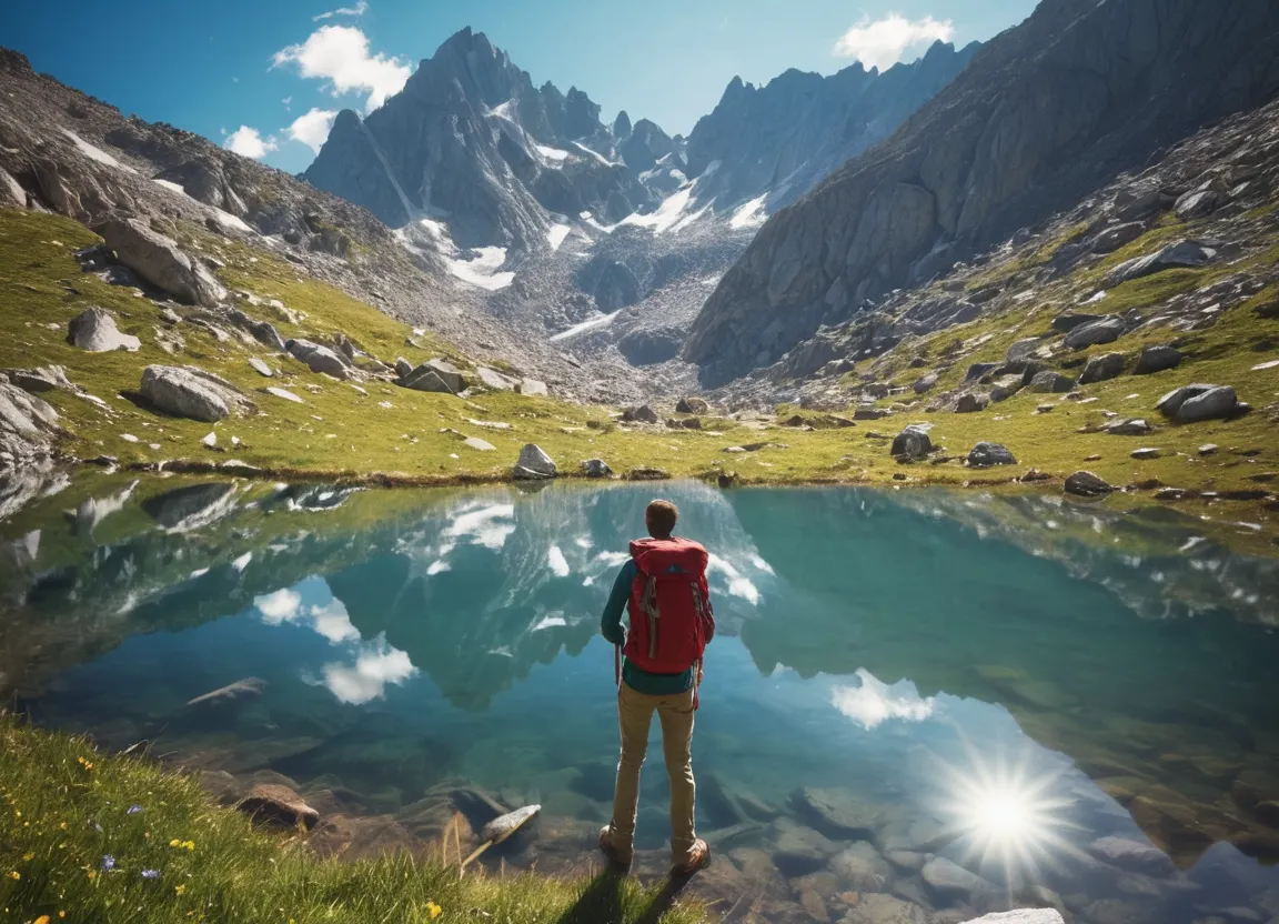 Backpacker lake valley