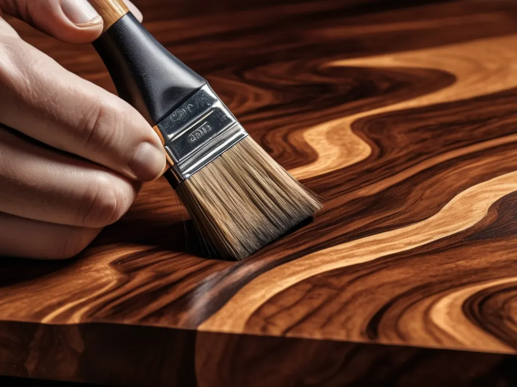Wood finishing techniques close-up