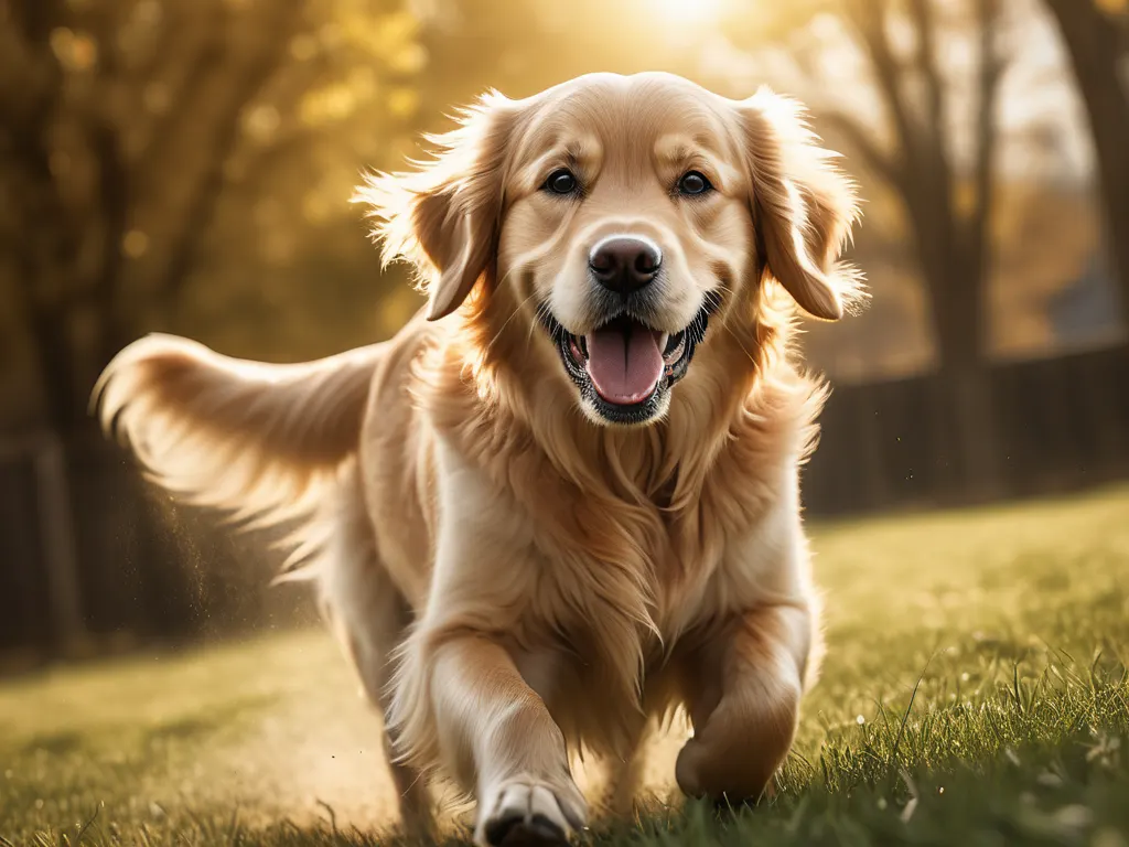 Happy golden retriever