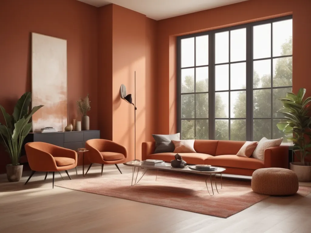 Beautifully painted modern interior room