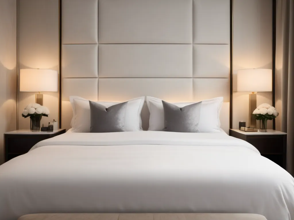 Luxury hotel bedroom with elegant decor