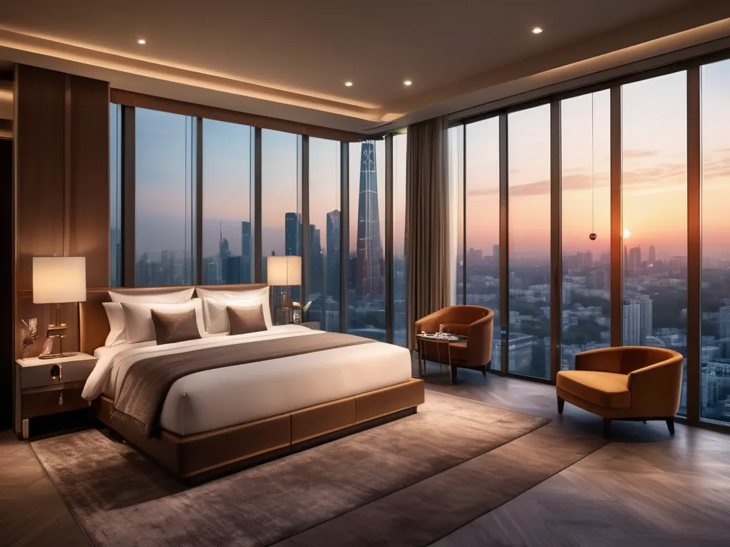 Luxury hotel room for contact section