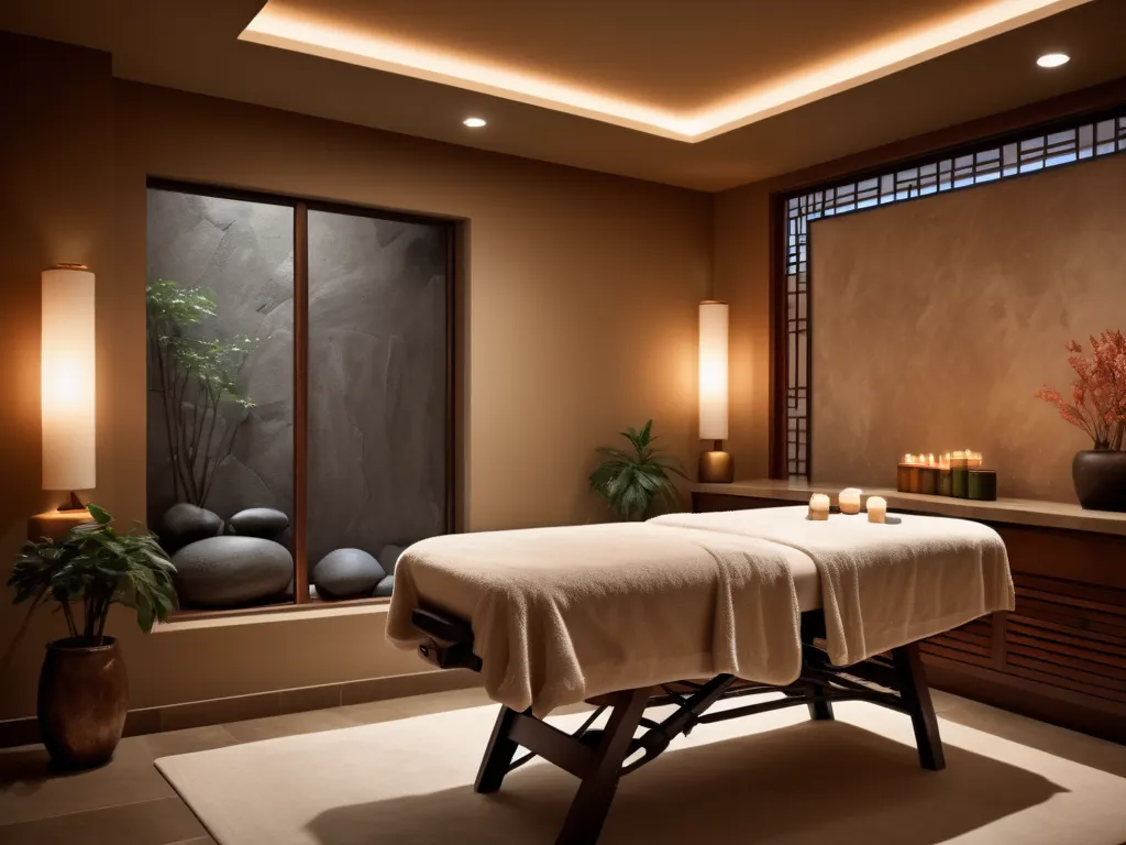 Luxury spa treatment room