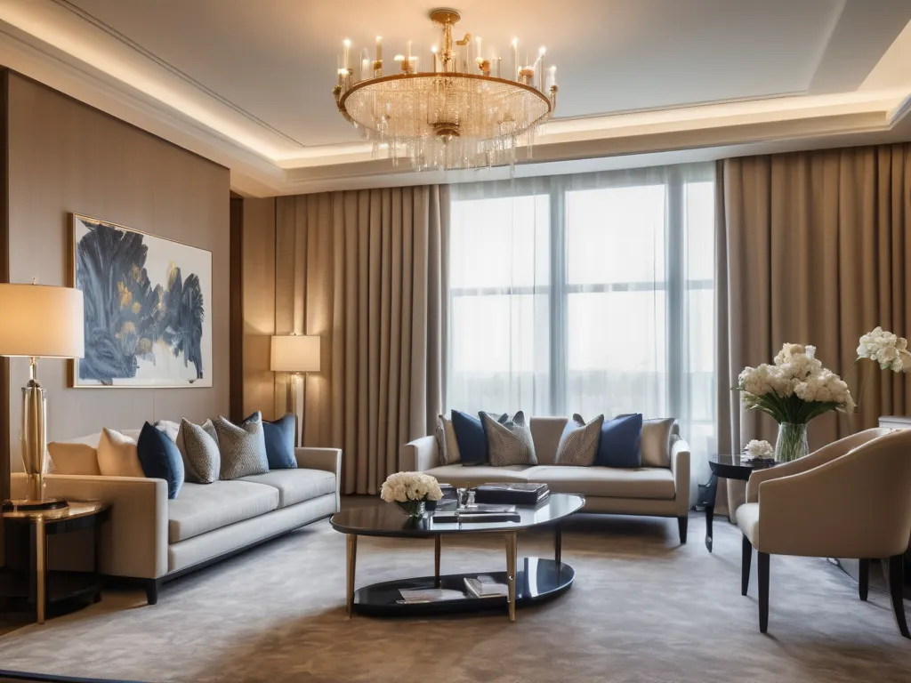Hotel suite living area