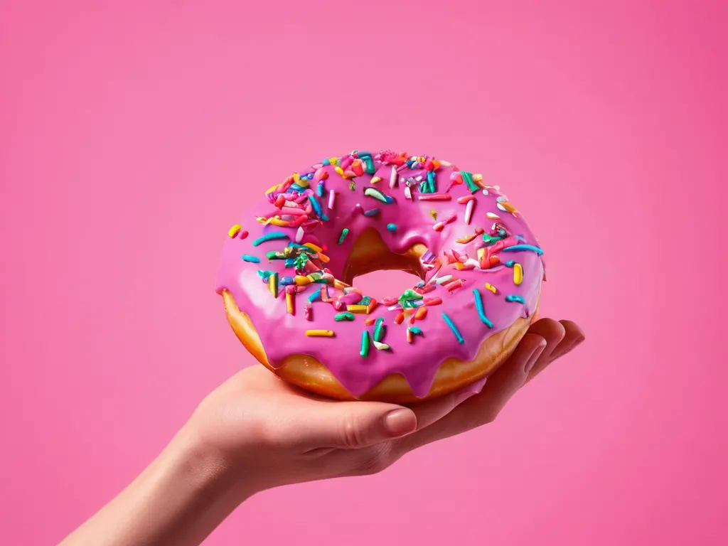 Donut hand creative