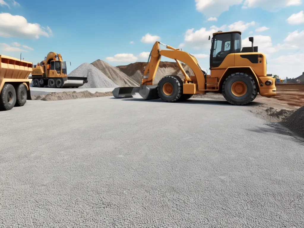 Road construction site