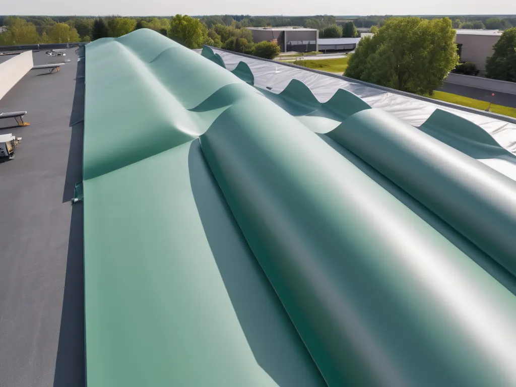 PVC Roofing - Green synthetic membrane