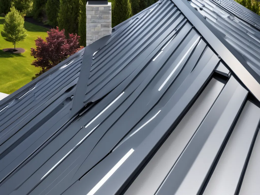 Metal Roofing - Gray steel panels