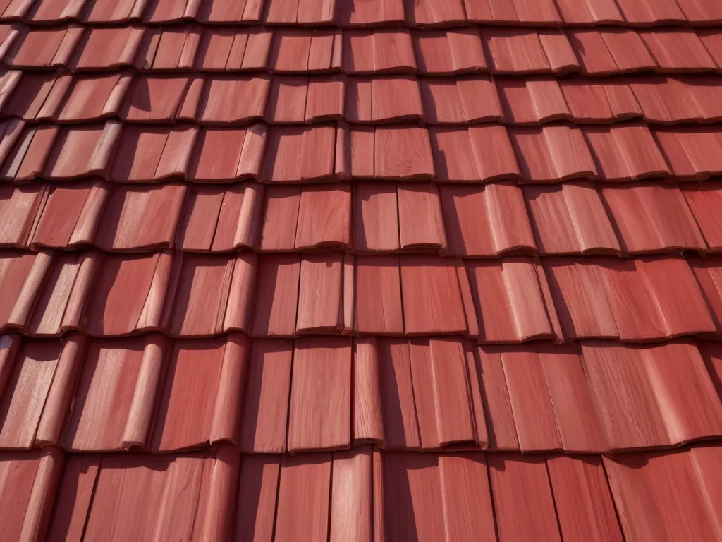 Wooden Roofing - Red clay tiles