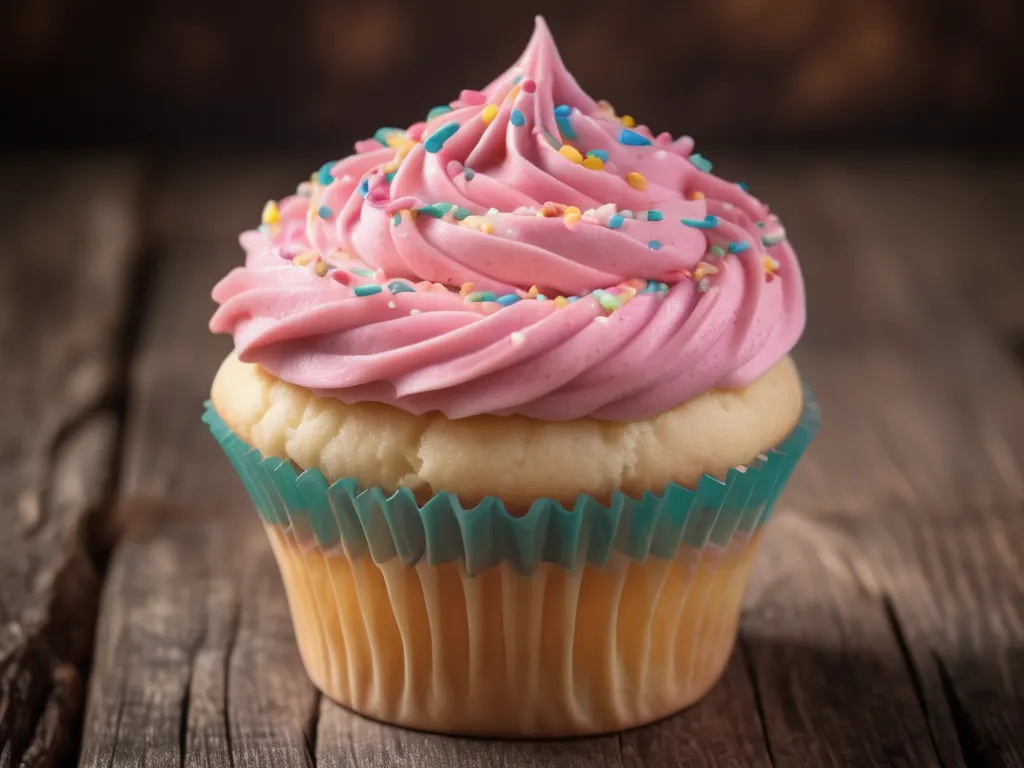 Delicate Cupcake with buttercream frosting