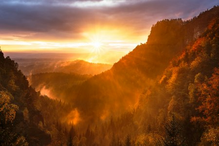 Golden Sunset lake