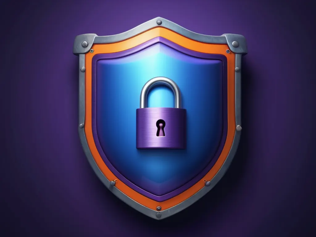 Cyber Security Shield Illustration