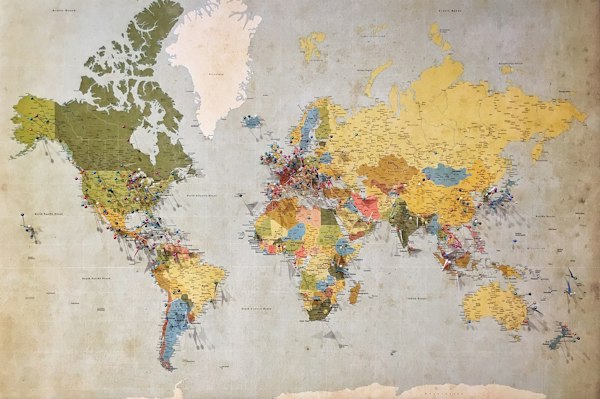 Abstract map route backdrop