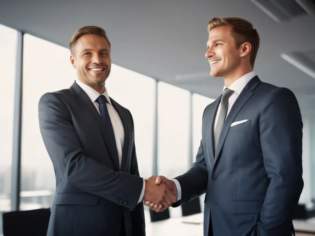 Businessmen shaking hands