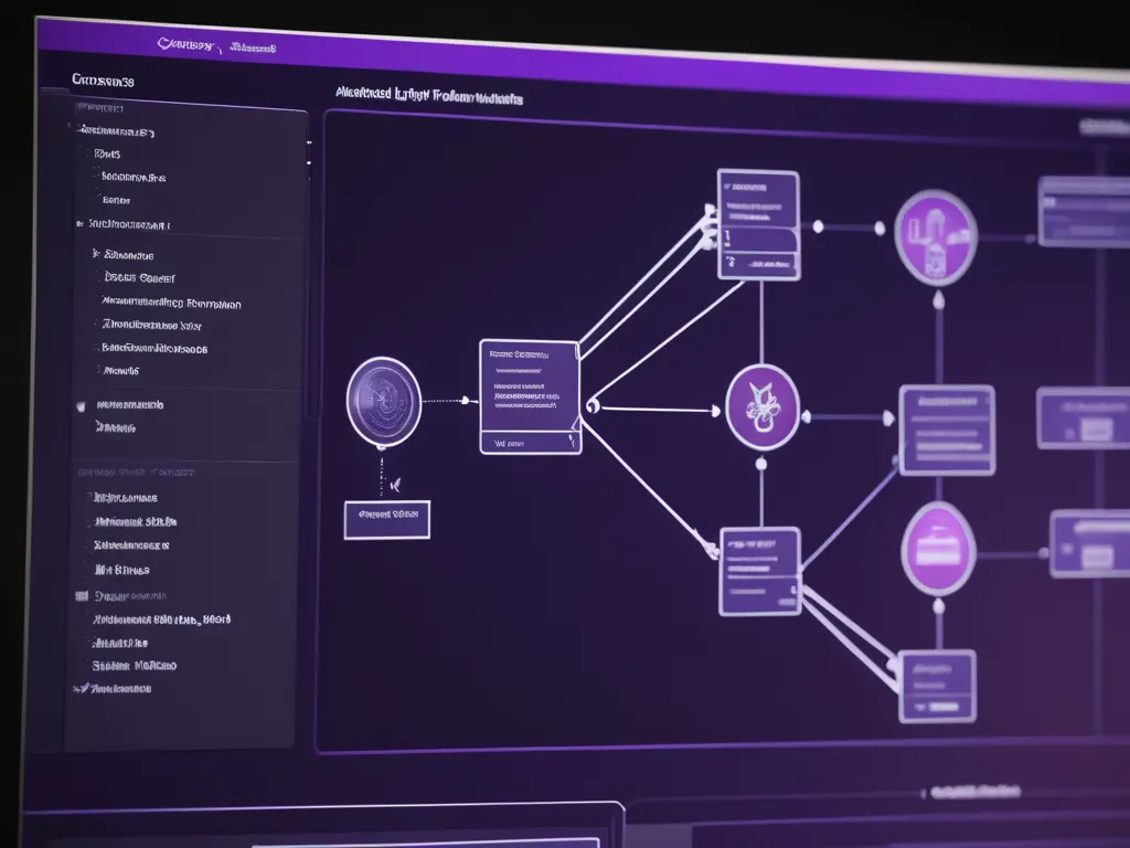 Automated workflow interface with connected process nodes
