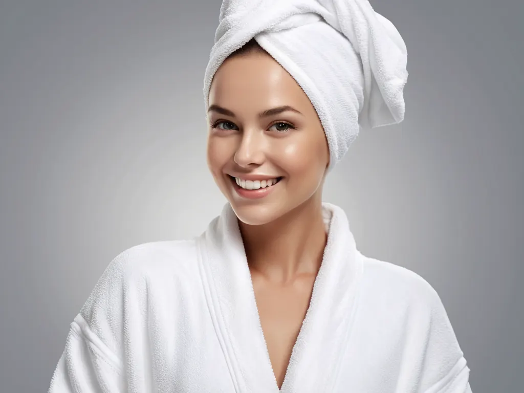 Happy spa client